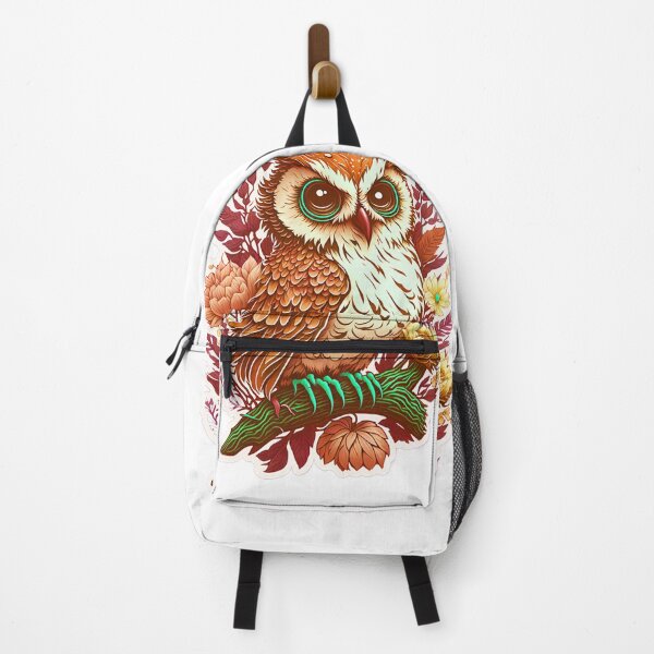 Item preview, Cute Adorable Dark Orange Owl In Flowers On Branch designed and sold by IHeartArts.