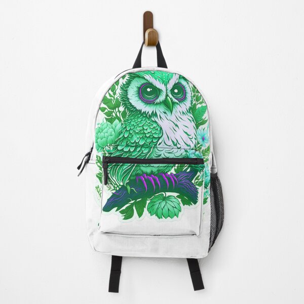 Item preview, Cute Adorable Dark Green Owl In Flowers On Branch designed and sold by IHeartArts.