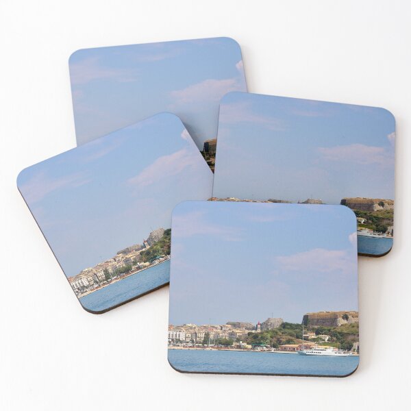 Item preview, Old town Corfu and harbor Greece designed and sold by goceris.