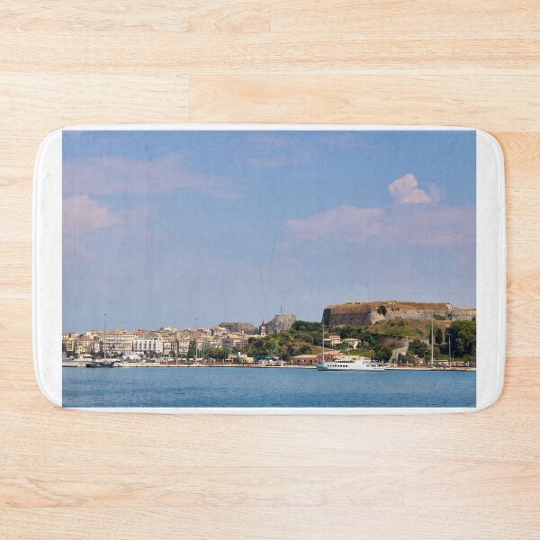 Item preview, Old town Corfu and harbor Greece designed and sold by goceris.