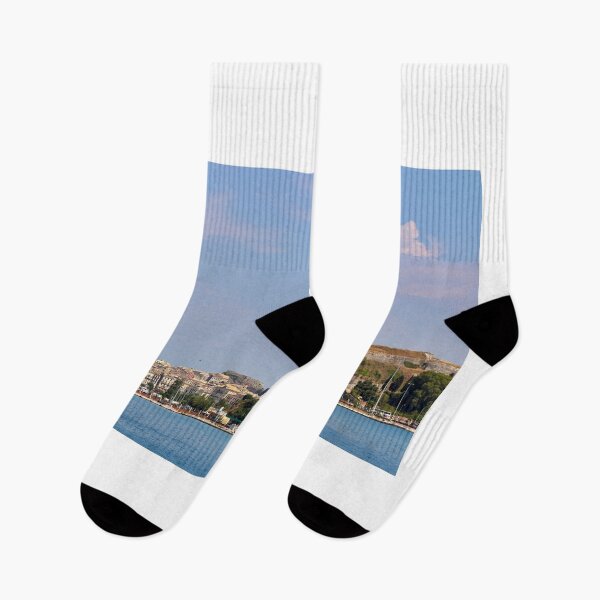 Item preview, Old town Corfu and harbor Greece designed and sold by goceris.