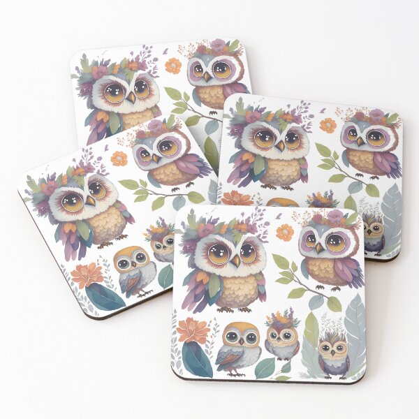 Item preview, Rainbow owlet, colorful owl, night owl rainbow feathers designed and sold by Piniatá P.