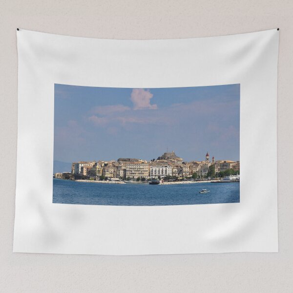 Item preview, Old town Corfu cityscape Greece summertime designed and sold by goceris.