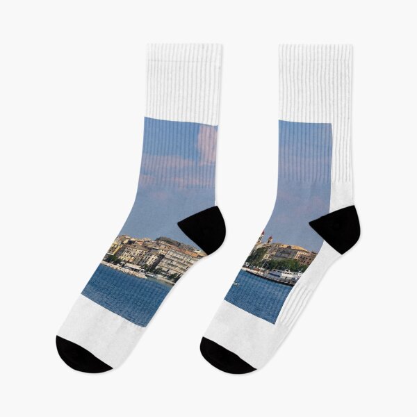 Item preview, Old town Corfu cityscape Greece summertime designed and sold by goceris.