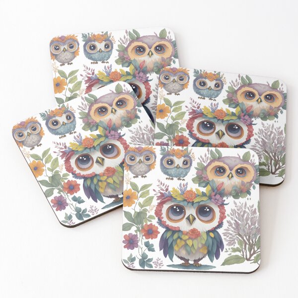 Item preview, Rainbow owlet, colorful owl, night owl rainbow feathers designed and sold by Piniatá P.