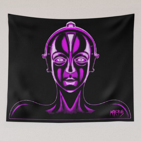 Item preview, METROPOLIS. ROBOT MARIA. HALFTONE. PINK ON BLACK. designed and sold by 5hertz.