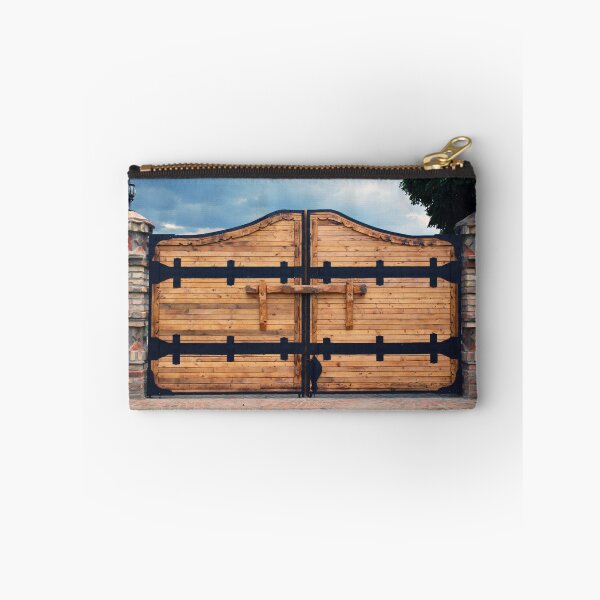 Item preview, Old wooden gate with brick fence designed and sold by goceris.