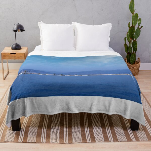 Item preview, small white boats and blue sea in the harbor Nafplio Greece designed and sold by goceris.