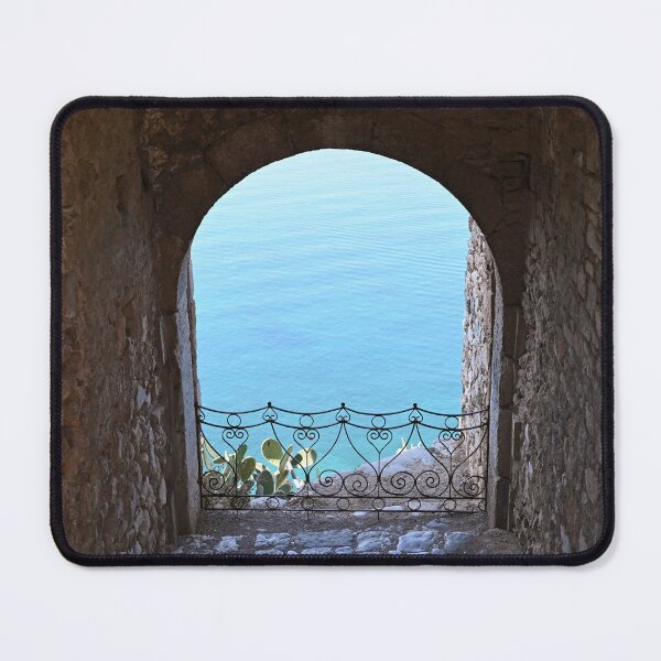 Item preview, View of the sea through an old stone window on the Palamidi fortress Nafplio designed and sold by goceris.