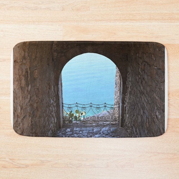 Item preview, View of the sea through an old stone window on the Palamidi fortress Nafplio designed and sold by goceris.