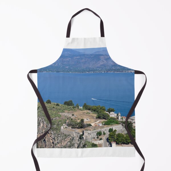 Item preview, Acronafplia castle and sailing ship in Nafplio, Peloponnese, Greece designed and sold by goceris.