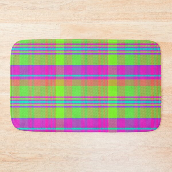 Item preview, Neon Aesthetic Iona 2 Hand Drawn Textured Plaid Pattern designed and sold by GenAumonier.