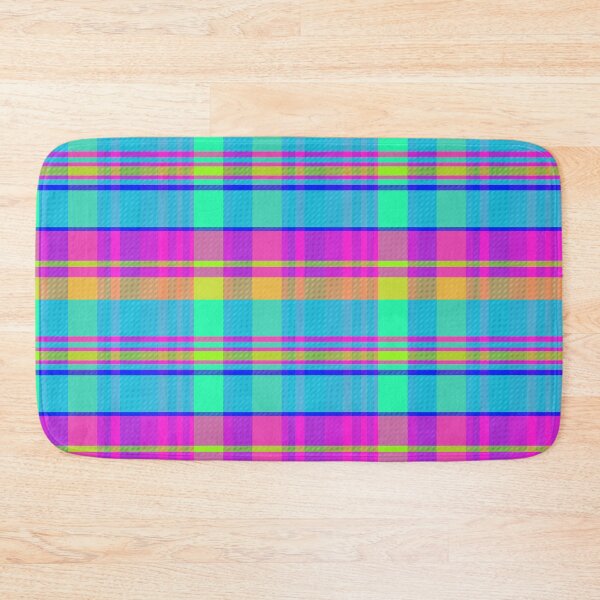 Item preview, Neon Aesthetic Iona 1 Hand Drawn Textured Plaid Pattern designed and sold by GenAumonier.