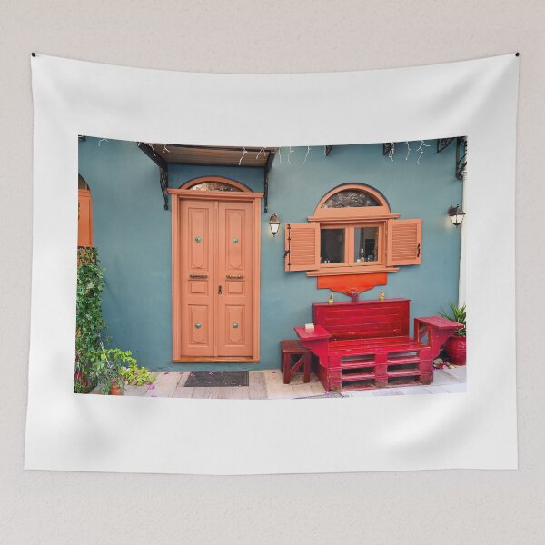 Item preview, Colorful old house in Nafplio, Peloponnese, Greece designed and sold by goceris.