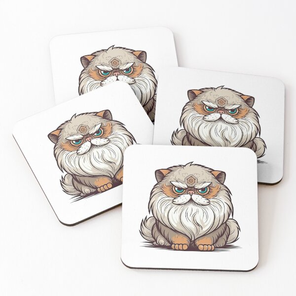 Item preview, Persian Cats - Funny Cartoon Illustration Artwork for Feline designed and sold by DooodleGod.