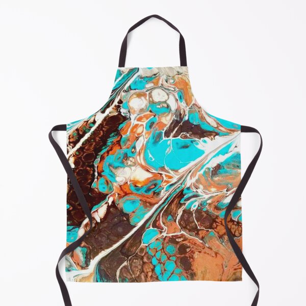 Item preview, Earth and Sea ; Rocks of Sardonia / acrylic pour turquoise umber sienna designed and sold by CandiceLCollins.