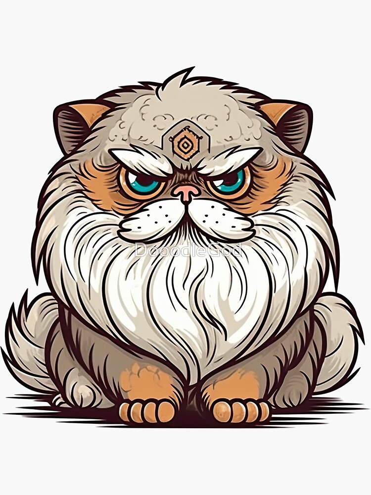 Premium Vector  Persian cat icon feline breed funny pet