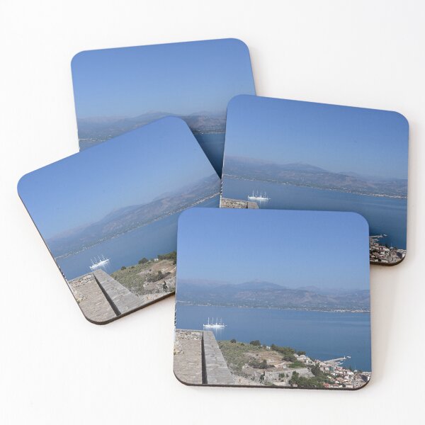 Item preview, Greek flag on the Palamidi fortress in Nafplio, Peloponnese, Greece designed and sold by goceris.