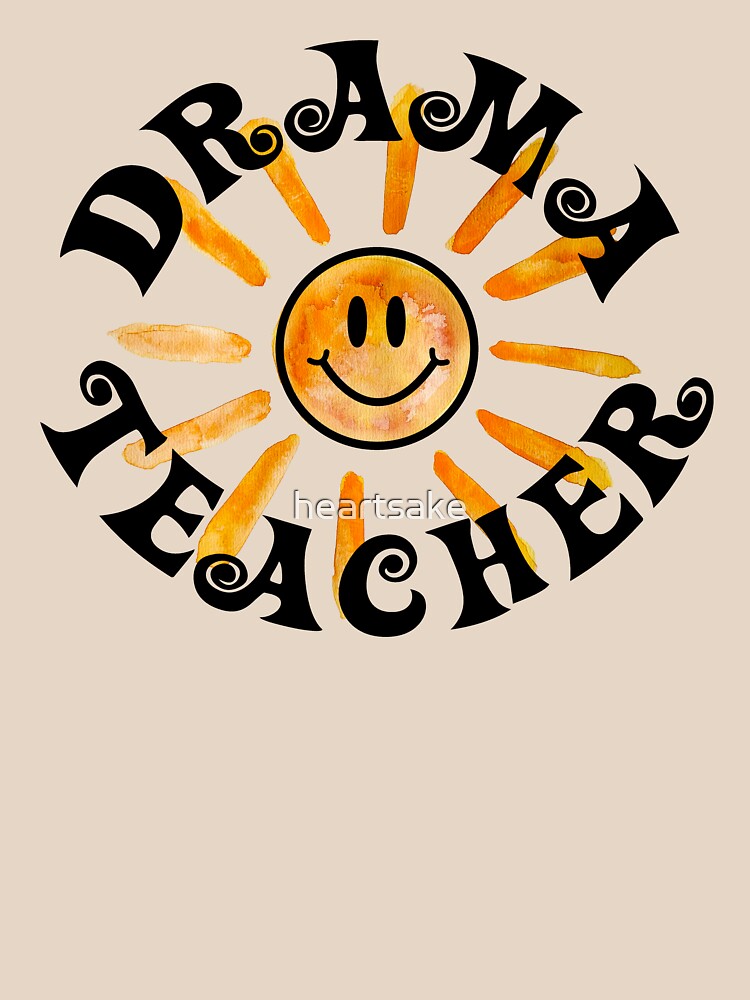 Thumbnail 7 of 7, Classic T-Shirt, Drama Teacher Happy Face Sunshine Gift designed and sold by heartsake.