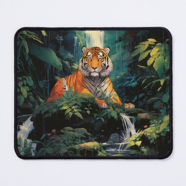 Item preview, A Tiger at a Jungle Waterfall designed and sold by Earth Celebration Designs.