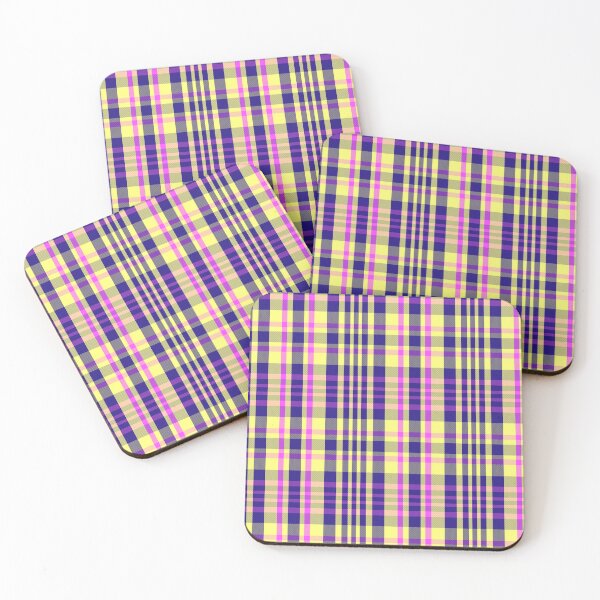 Item preview, Vaporwave Aesthetic Sorcha 1 Hand Drawn Textured Plaid Pattern designed and sold by GenAumonier.