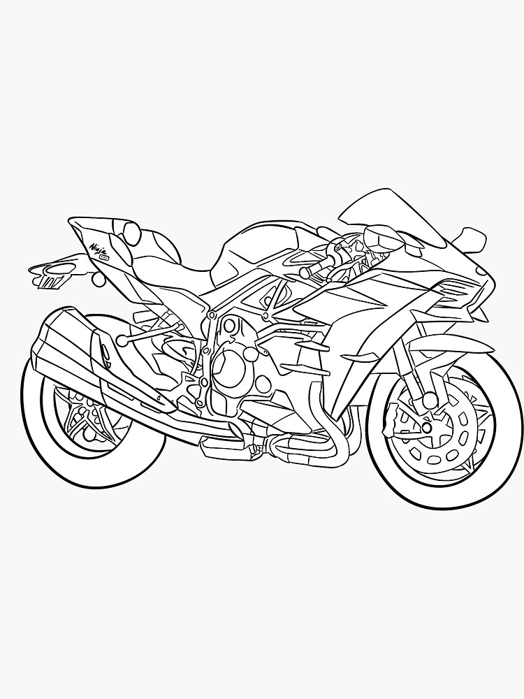 Kawasaki Ninja H2 - 2020, Art Sketch Poster [without frame] | eBay