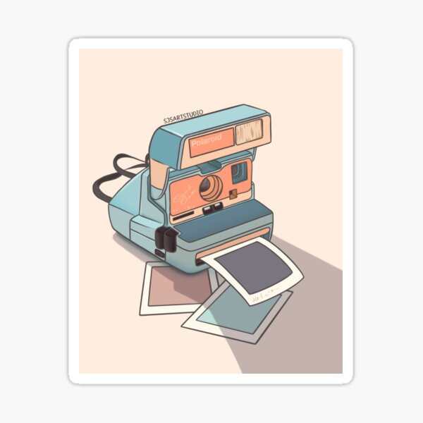 90s Polaroid Camera Vinyl Sticker – jasmithdesigns