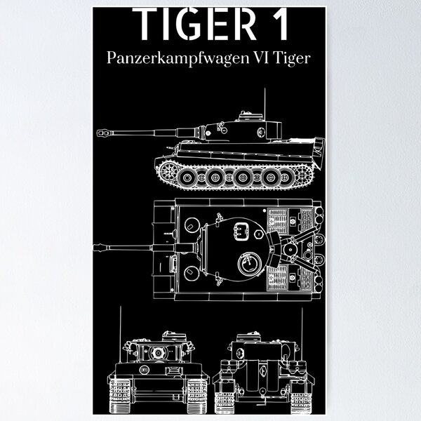 Panzerkampfwagen VI Tiger I Blueprint Fitted Scoop T-Shirt for Sale by The  War Effort