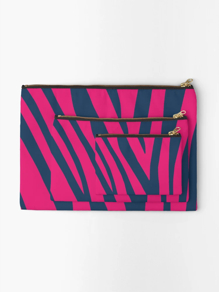 Thumbnail 2 of 4, Zipper Pouch, Purple Zipra designed and sold by InfinityPattern.