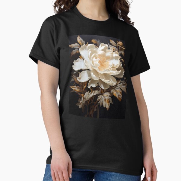 Item preview, Elegant white flower on black painting. designed and sold by MargaretWiktor.