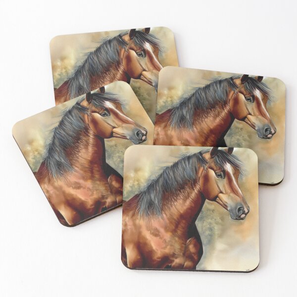 Item preview, Bay Morgan Horse Watercolor designed and sold by JohnsonGallery.