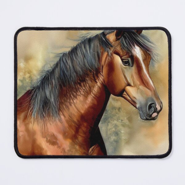 Item preview, Bay Morgan Horse Watercolor designed and sold by JohnsonGallery.