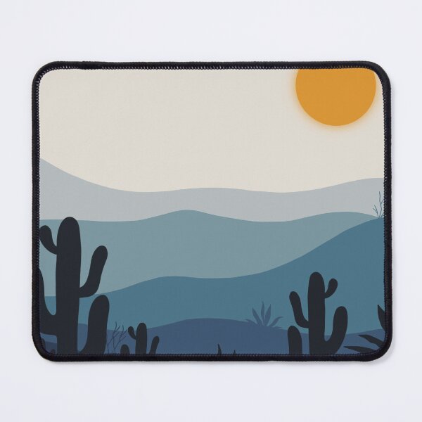 Item preview, Blue mountains and cacti designed and sold by Zeewind.