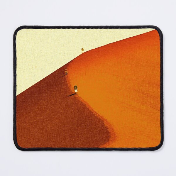 Item preview, Three people walking up a sand dune. Image created using geometric shapes designed and sold by EdgyEdgeArt.