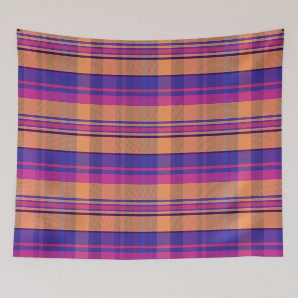 Item preview, Vaporwave Aesthetic Iona 2 Hand Drawn Textured Plaid Pattern designed and sold by GenAumonier.