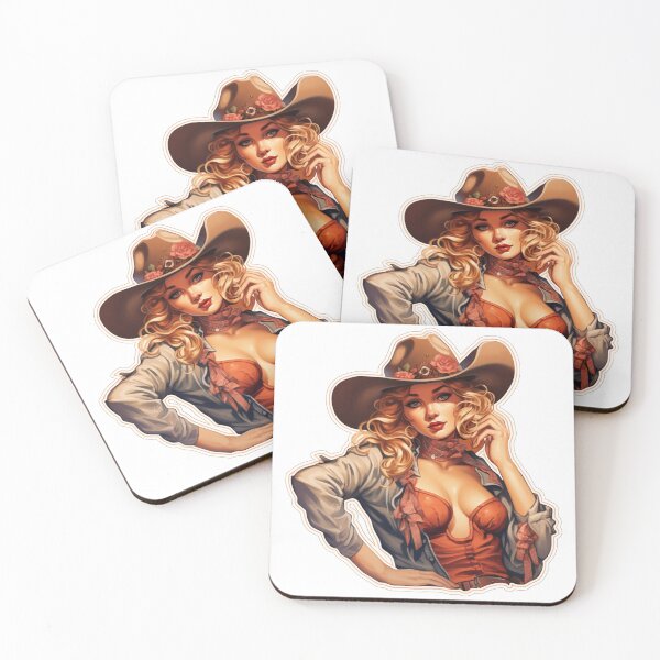 Item preview, Pinup Cowgirl Yee Haw Pin Up Girl  designed and sold by ArtFromBeyond.