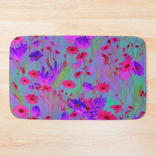 Item preview, Hot Pink Daisy Flowers all Wispy on a Colorful Background designed and sold by Beachy.