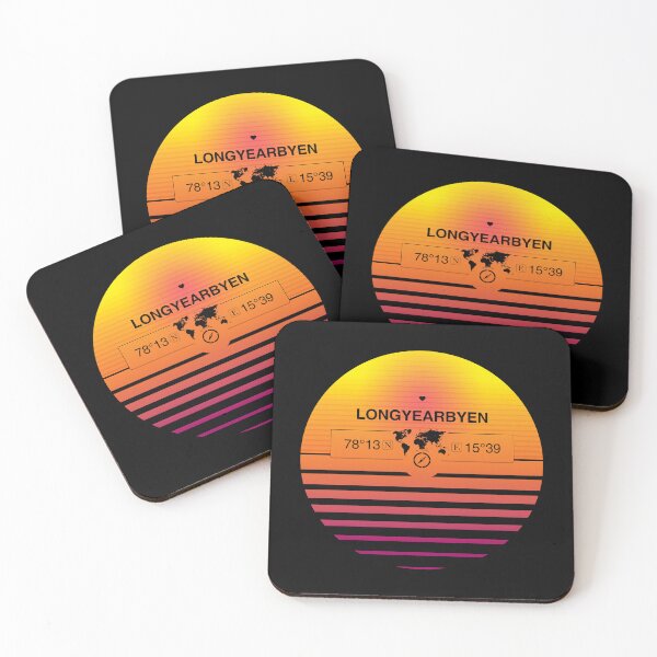 Item preview, Longyearbyen, Svalbard Retro Sunset designed and sold by Kelsorian.
