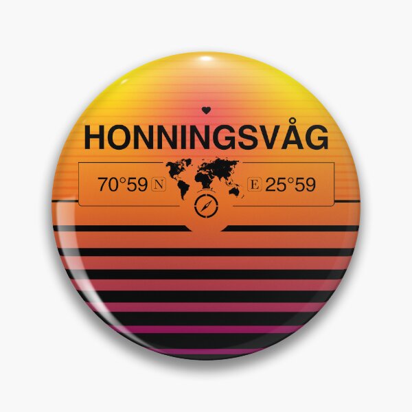 Item preview, Honningsvåg, Finnmark Retro Sunset designed and sold by Kelsorian.