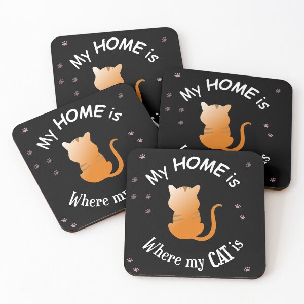 Item preview, My home is where my cat is designed and sold by Monika-art.