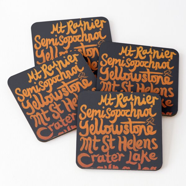 Item preview, Volcanoes of the USA Lettering Typography designed and sold by louweasely.