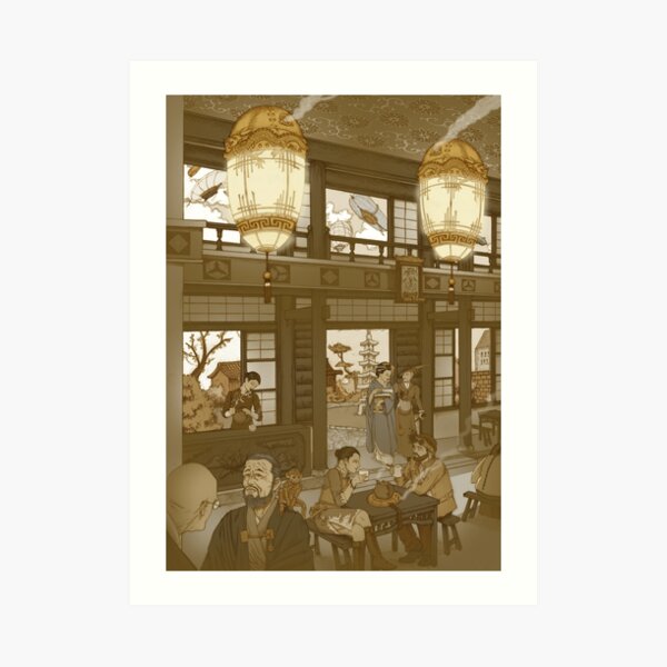The Heavenly Lotus Tea House Art Print