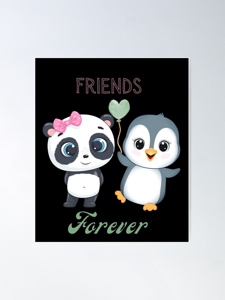 Penguin and Panda friends forever