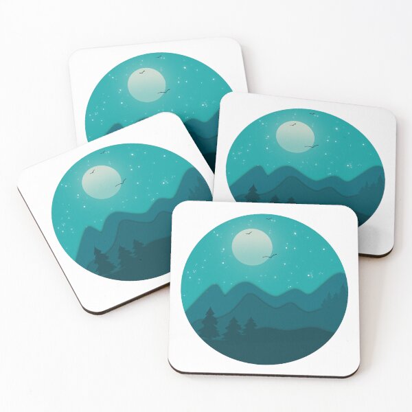 Item preview, Blue mountains and starry sky designed and sold by Zeewind.