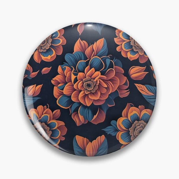 Item preview, Dark and orange flower pattern designed and sold by Tijanaworldwide.