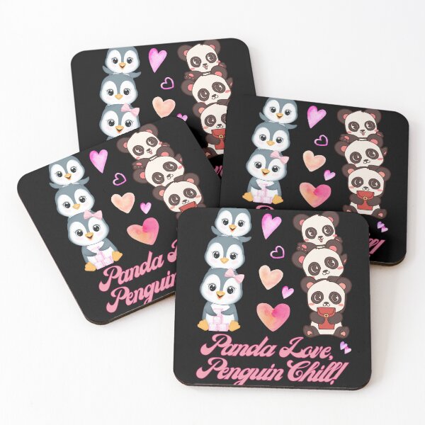Item preview, Penguin and Panda, Panda Love, Penguin Chill! -funny  designed and sold by GlunmanStore.