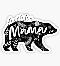 Pegatina Mama Bear Floral