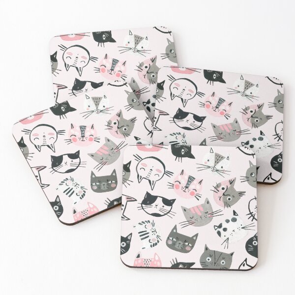 Item preview, kittens pattern designed and sold by MocaCreative.
