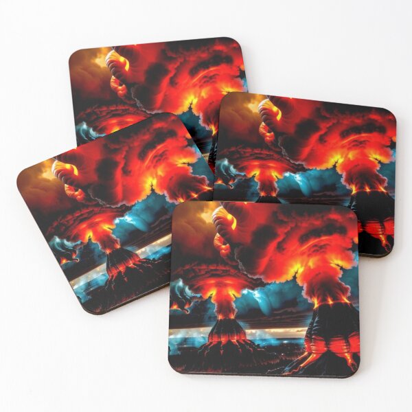Item preview, Fiery Alien Volcanoes Erupting designed and sold by Source919.