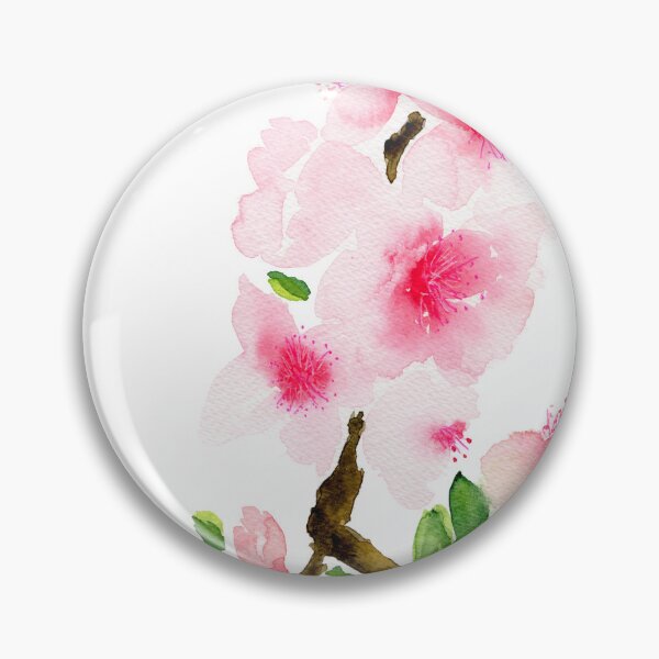 Item preview, Japanese cherry blossom tree watercolor painting designed and sold by AnissaF.